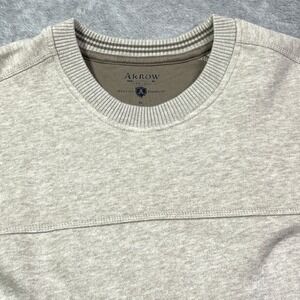 Arrow Men's XL Crew Neck‎ Long Sleeve Sweatshirt Classic Casual Beige Lounge